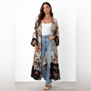 World Market Floral Kimono Duster – Free Size